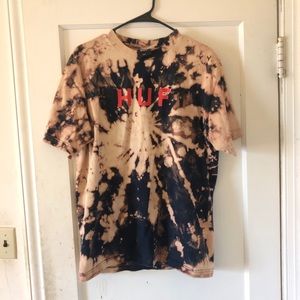 HUF reverse tie die tee shirt
